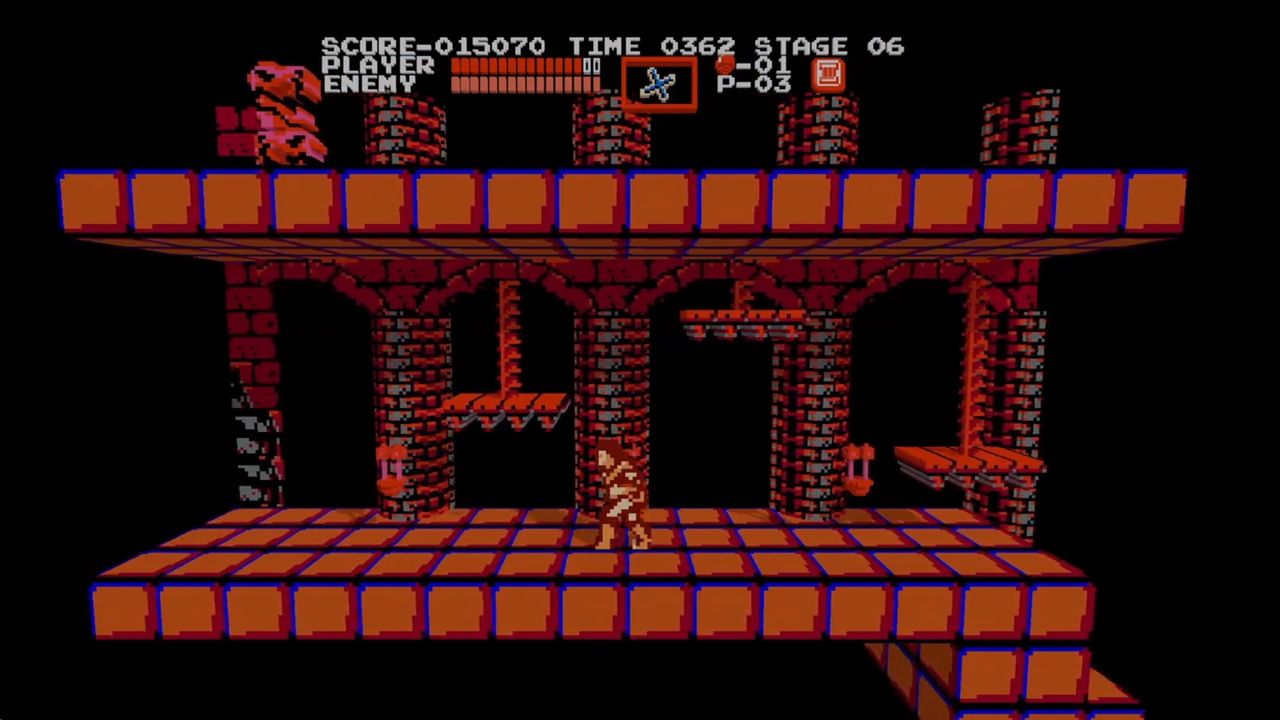 Castlevania in 3dSen — great hall with curtains