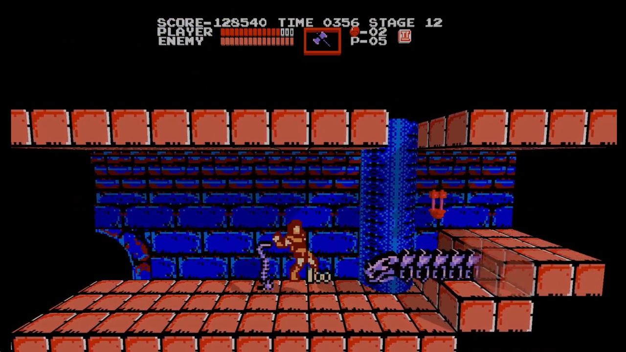 Castlevania in 3dSen — Simon on the staircase