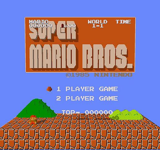 Super Mario Bros. rendered in 3D voxels