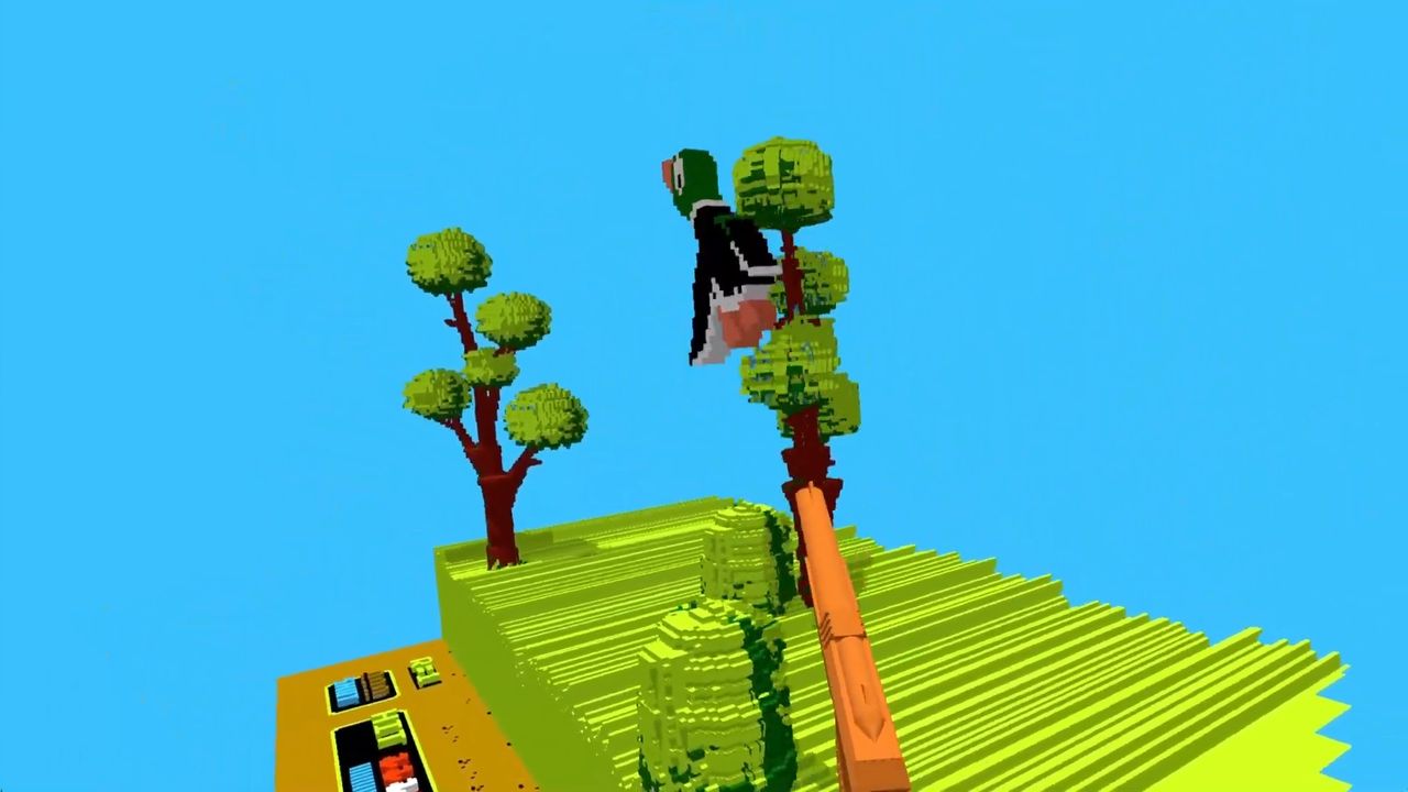 Duck Hunt in 3dSen — tree-line scene with depth
