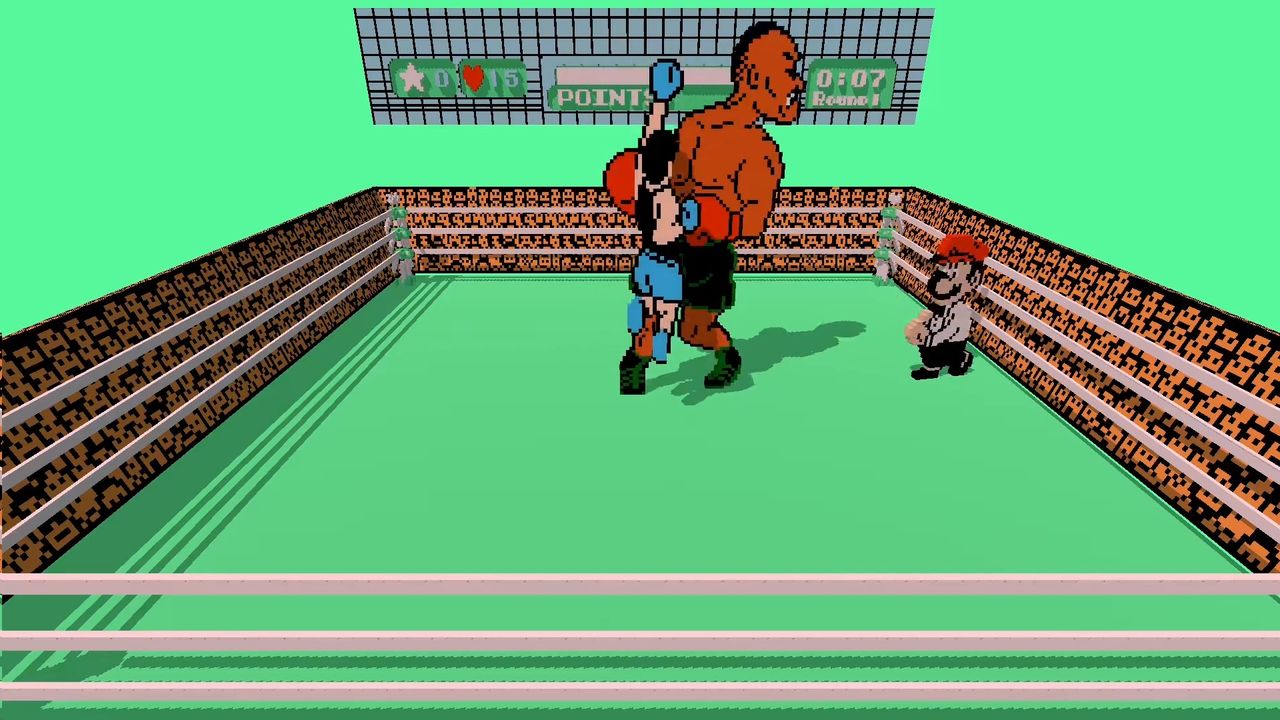 Mike Tyson's Punch-Out!! in 3dSen — Mario the ref in the ring