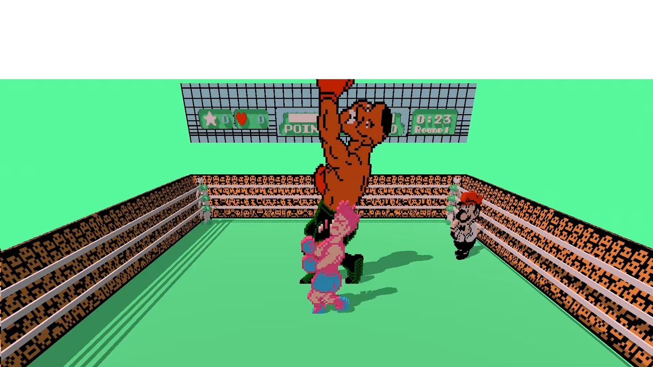 Mike Tyson's Punch-Out!! in 3dSen — Little Mac throwing a punch
