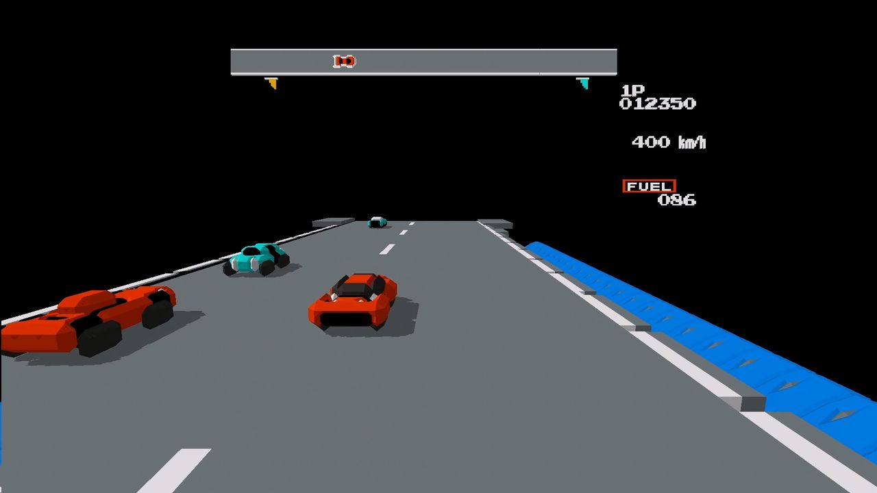 Road Fighter in 3dSen — traffic in 3D