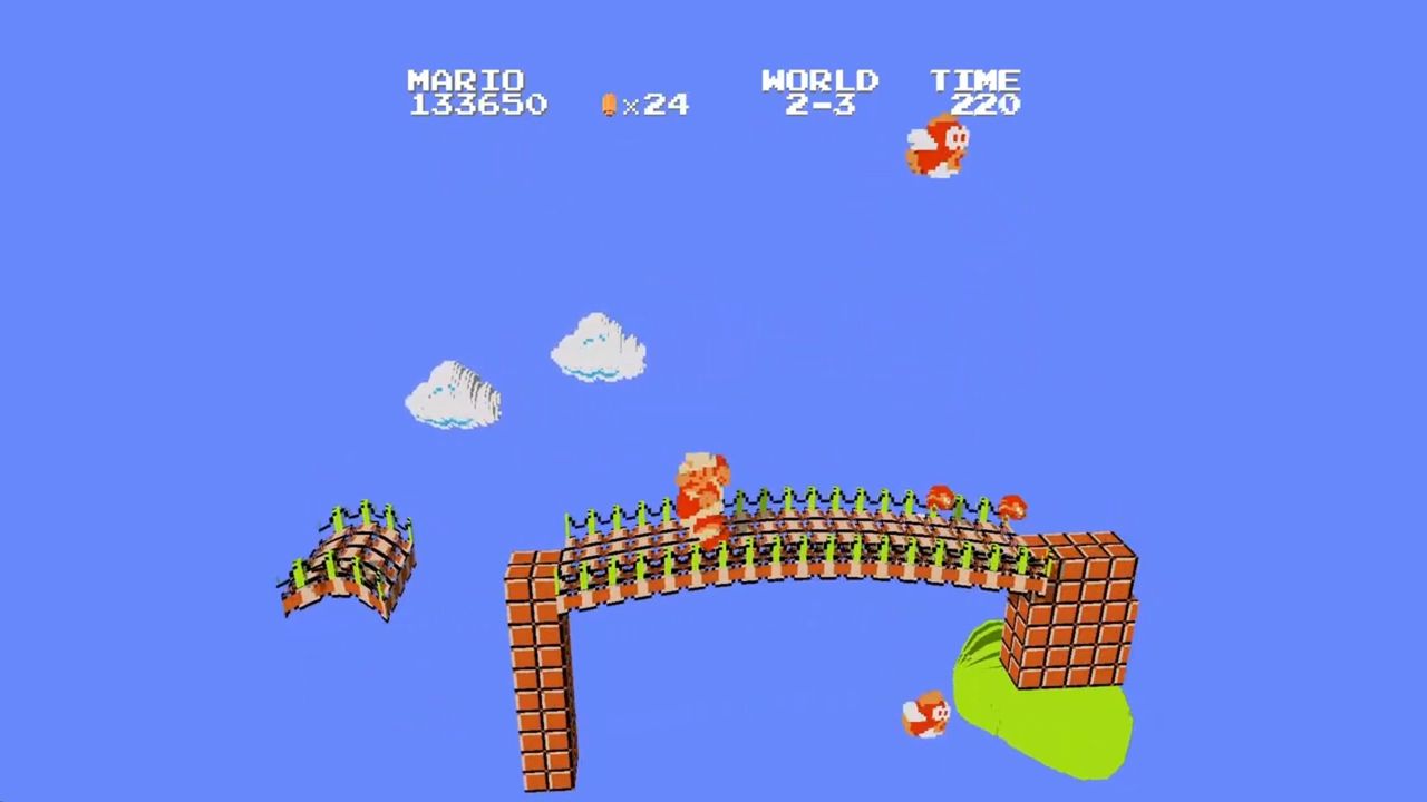 Super Mario Bros. in 3dSen — castle level