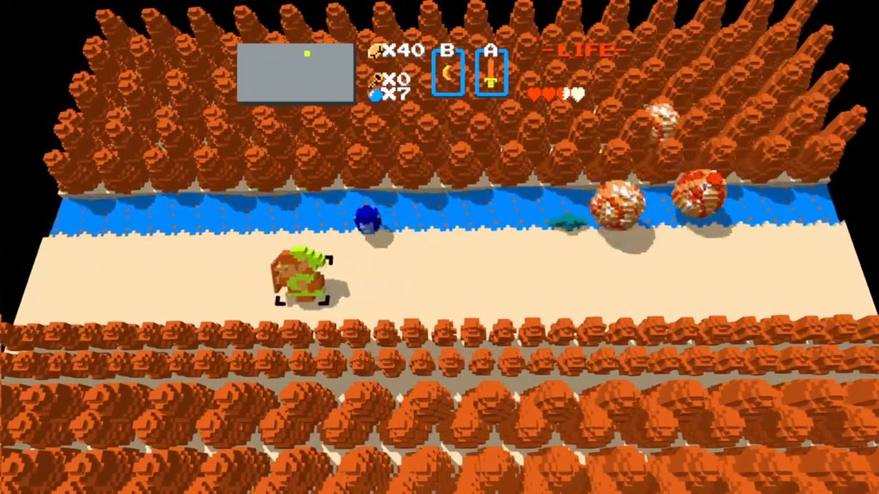 The Legend of Zelda in 3dSen — free camera angle